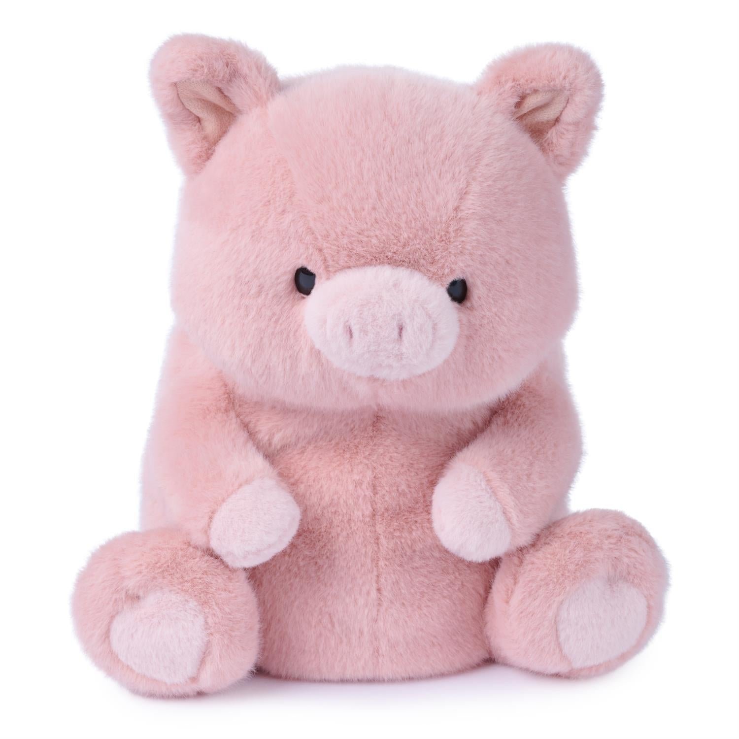 Pink plush toy bear on a white background